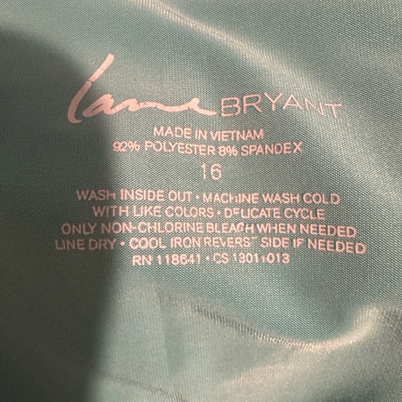 Beautiful Aqua-Colored “Lane Bryant” top with tiny silver accents all throughout - Picture 8 of 8